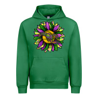Emerald Mardi Gras Sunflower With Crawfish Urban Hoodie - BundleAndBundleShop