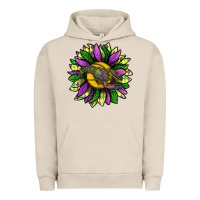 Pigment French Oak Mardi Gras Sunflower With Crawfish Urban Hoodie - BundleAndBundleShop