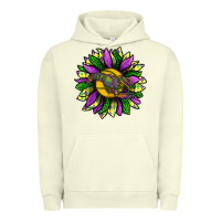 Pigment Pistachio Mardi Gras Sunflower With Crawfish Urban Hoodie - BundleAndBundleShop
