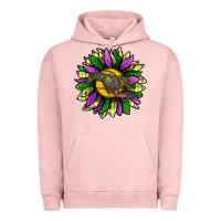Pigment Salmon Mardi Gras Sunflower With Crawfish Urban Hoodie - BundleAndBundleShop