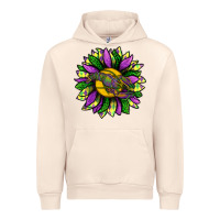 Sandshell Mardi Gras Sunflower With Crawfish Urban Hoodie - BundleAndBundleShop