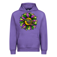 Tulip Mardi Gras Sunflower With Crawfish Urban Hoodie - BundleAndBundleShop