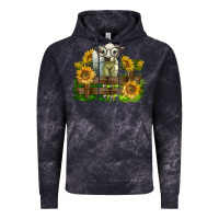 Cloud Black charolais heifer with sunflowers Vintage Hoodie - LillyAllenDesigns