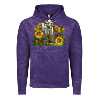 Cloud Purple charolais heifer with sunflowers Vintage Hoodie - LillyAllenDesigns