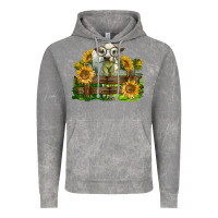 Cloud Rock charolais heifer with sunflowers Vintage Hoodie - LillyAllenDesigns