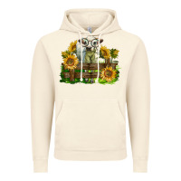 Vintage Artic charolais heifer with sunflowers Vintage Hoodie - LillyAllenDesigns