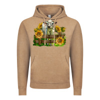 Vintage Coffee charolais heifer with sunflowers Vintage Hoodie - LillyAllenDesigns
