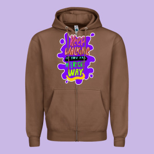 Keep Walking If You Are In The Right Way Zipper Hoodie Designed By Bettercallsaul