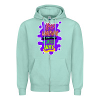Seafoam Keep walking if you are in the right way Zipper Hoodie - Bettercallsaul