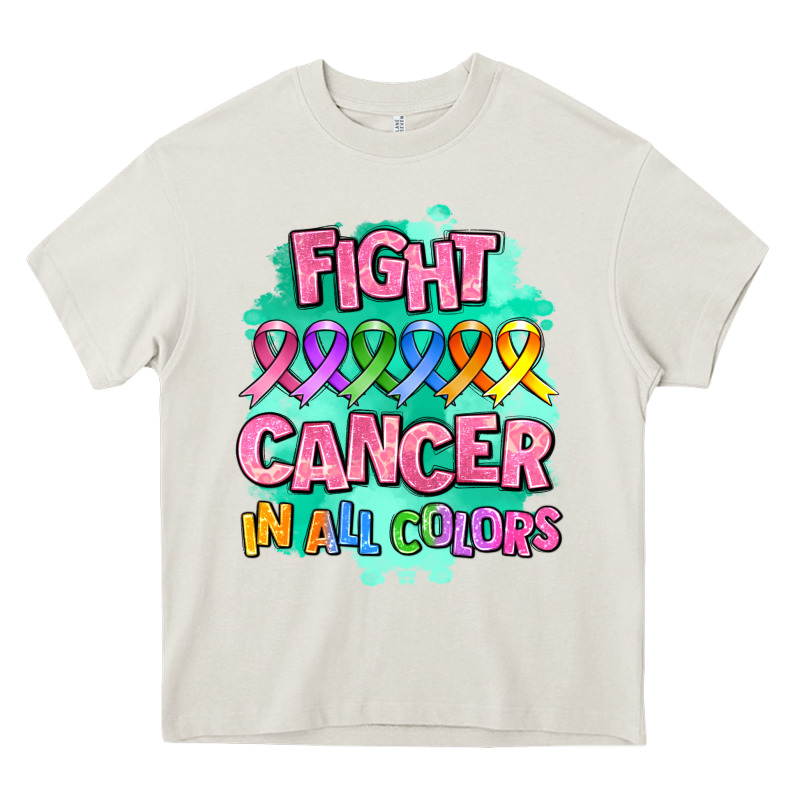 Fight Cancer In All Colors Heavy Core Tee by AdoDesignShop | Teevron