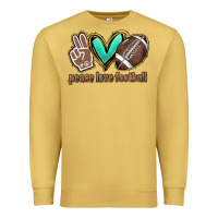 Antique Gold Peace love football Premium Sweatshirt - HowdyJamesFarm