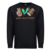 Black Peace love football Premium Sweatshirt - HowdyJamesFarm