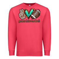 Cardinal Peace love football Premium Sweatshirt - HowdyJamesFarm