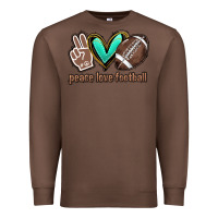 Chestnut Peace love football Premium Sweatshirt - HowdyJamesFarm