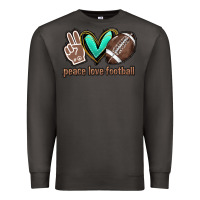Smoke Peace love football Premium Sweatshirt - HowdyJamesFarm