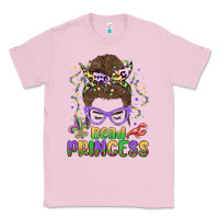 Bubblegum Pink bead princess messy bun mardi gras Classic Tee - MaliasSmallBusiness
