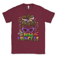 Burgundy bead princess messy bun mardi gras Classic Tee - MaliasSmallBusiness