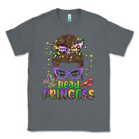 Charcoal Heather bead princess messy bun mardi gras Classic Tee - MaliasSmallBusiness