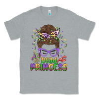 Heather Grey bead princess messy bun mardi gras Classic Tee - MaliasSmallBusiness