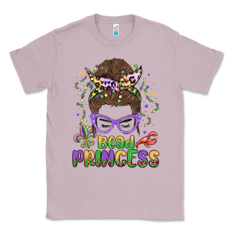 Bead Princess Messy Bun Mardi Gras Classic Tee by MaliasSmallBusiness | Teevron