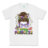 White bead princess messy bun mardi gras Classic Tee - MaliasSmallBusiness