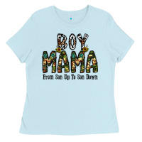 Baby Blue Boy Mama From Son Up To Son Down Ladies Tee - CowhideDigitalArt