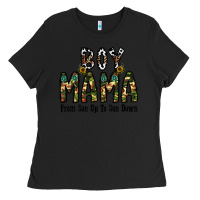 Black Boy Mama From Son Up To Son Down Ladies Tee - CowhideDigitalArt
