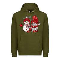 Army Green snowman gnome Premium Hoodie - JahusDesignShop