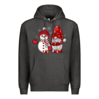 Charcoal Heather snowman gnome Premium Hoodie - JahusDesignShop