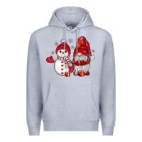 Heather Grey snowman gnome Premium Hoodie - JahusDesignShop
