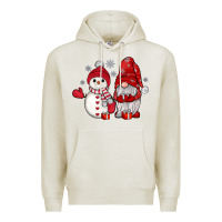 Oatmeal Heather snowman gnome Premium Hoodie - JahusDesignShop