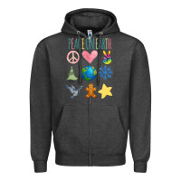 Charcoal Heather PEACE ON EARTH Zipper Hoodie - Bettercallsaul