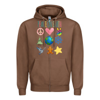 Chestnut PEACE ON EARTH Zipper Hoodie - Bettercallsaul