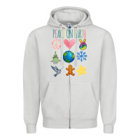 Dove Grey PEACE ON EARTH Zipper Hoodie - Bettercallsaul