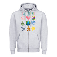 Heather Grey PEACE ON EARTH Zipper Hoodie - Bettercallsaul