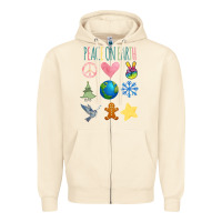 Sandshell PEACE ON EARTH Zipper Hoodie - Bettercallsaul
