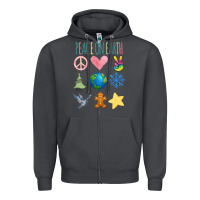 Peace On Earth Zipper Hoodie | Teevron