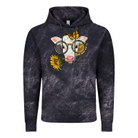 Cloud Black charolais calf with sunflowers and butterfly Vintage Hoodie - LillyAllenDesigns