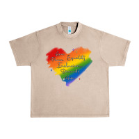 French Oak kindness equality peace love inclusion diversity h Urban Heavy Tee - MaliasSmallBusiness