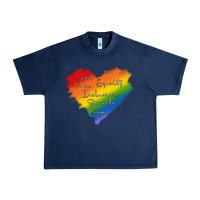 Navy kindness equality peace love inclusion diversity h Urban Heavy Tee - MaliasSmallBusiness