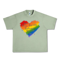 Oil Green kindness equality peace love inclusion diversity h Urban Heavy Tee - MaliasSmallBusiness