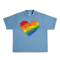 Pebble Blue kindness equality peace love inclusion diversity h Urban Heavy Tee - MaliasSmallBusiness