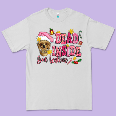 Dead Inside But Festive Premium Tee Designed By Adodesignshop