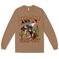 Toasted Coconut buck around and find out rodeo cowboy Long Sleeve Tee - MaliasSmallBusiness