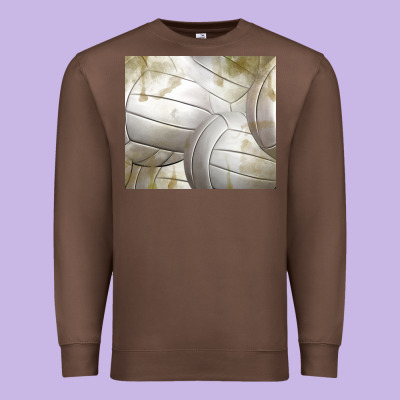 Distressed Volleyball Pattern Premium Sweatshirt Designed By Tumblerdesignbyshophia