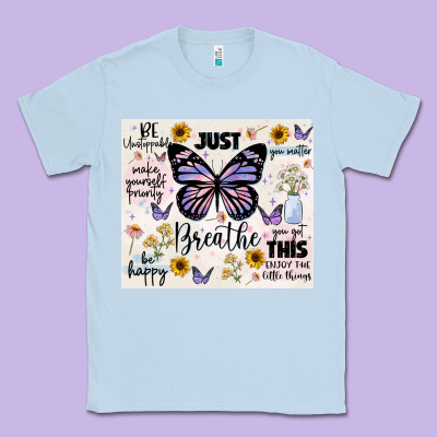 Just Breathe Classic Tee Designed By Jahusdesignshop