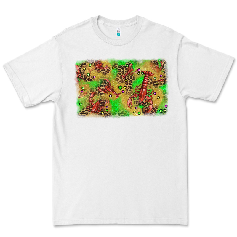 Mardi Gras Crawfish And Glitter Background Premium Tee by AdoDesignShop | Teevron