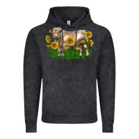 Charolais Bull With Sunflowers Vintage Hoodie | Teevron