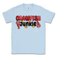 Dusty Blue crawfish junkie Classic Tee - MaliasSmallBusiness