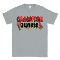 Heather Grey crawfish junkie Classic Tee - MaliasSmallBusiness